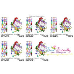 Christmas Unicorn-10 Embroidery Design Pattern-2
