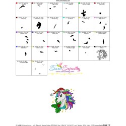 Christmas Unicorn-8 Embroidery Design Pattern-3