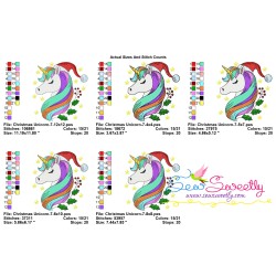 Christmas Unicorn-7 Embroidery Design Pattern-2
