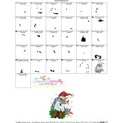 Christmas Unicorn-6 Embroidery Design Pattern-3