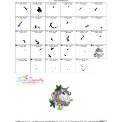 Christmas Unicorn-2 Embroidery Design Pattern-3