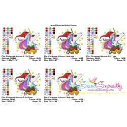 Christmas Unicorn-1 Embroidery Design Pattern-2