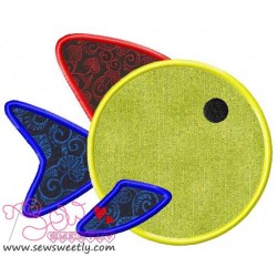 Colorful Cartoon Fish Applique Design Pattern-1