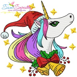 Christmas Unicorn-1 Embroidery Design Pattern-1