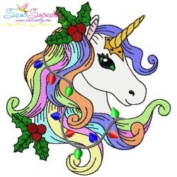 Christmas Unicorns-2 Embroidery Design Bundle-3