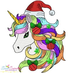 Christmas Unicorns-2 Embroidery Design Bundle-6