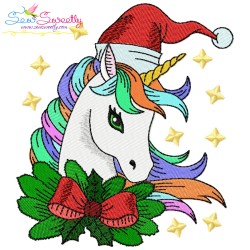 Christmas Unicorns-2 Embroidery Design Bundle-7