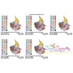 Knitting Gnome Girl-4 Winter Embroidery Design Pattern-2