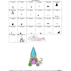 Knitting Gnome Girl-3 Winter Embroidery Design Pattern-3