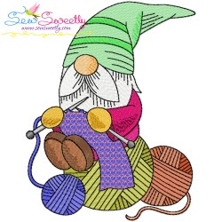 Knitting Gnomes Winter Embroidery Design Bundle-10