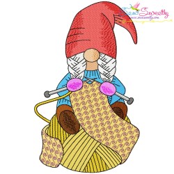 Knitting Gnomes Winter Embroidery Design Bundle-9
