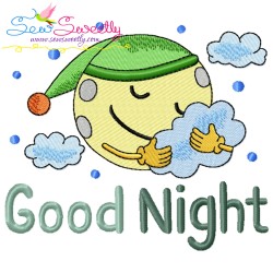 Good Night And Sweet Dreams Lettering Embroidery Design Bundle-8