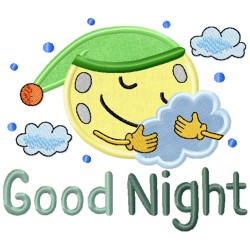 Good Night And Sweet Dreams Lettering Applique Design Bundle-8