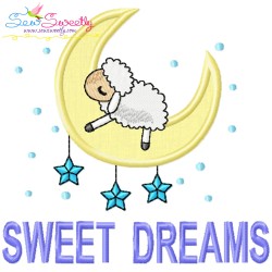 Good Night And Sweet Dreams Lettering Applique Design Bundle-3