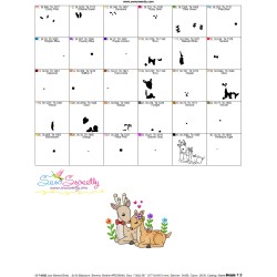 Just Married Bride and Groom Deer Valentine Embroidery Design Pattern-3