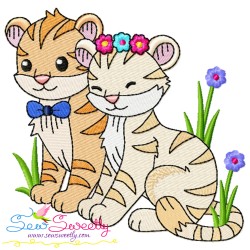 Just Married Valentine Animals Embroidery Design Bundle-4