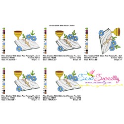 Chalice With Bible Floral Religious Embroidery Design Pattern-2