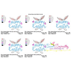 Hoppy Easter Bunny Embroidery Lettering Design-2