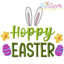 Hoppy Easter Eggs Embroidery Design Pattern-1