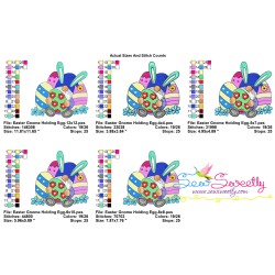 Easter Gnome Holding Egg Embroidery Design Pattern-2