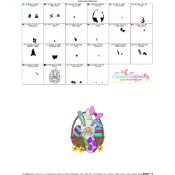 Easter Gnome In Basket With Eggs Embroidery Design Pattern-3