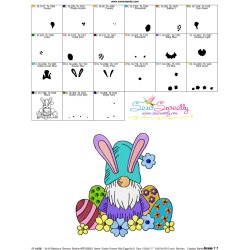Easter Gnome With Eggs Embroidery Design Pattern-3