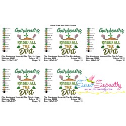Gardeners Know All The Dirt Gardening Embroidery Design Pattern-2