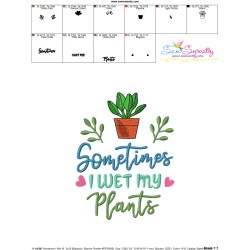 Sometimes I Wet My Plants Gardening Embroidery Design Pattern-3