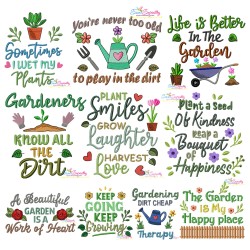 Gardening Quotes Embroidery Design Bundle-1