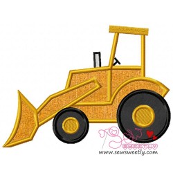 Bulldozer Applique Design Pattern-1