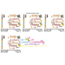 Home Is Where Your Honey Is Embroidery Design Pattern-2