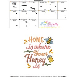 Home Is Where Your Honey Is Embroidery Design Pattern-3