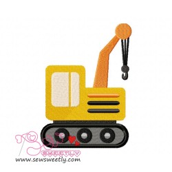 Construction Truck-3 Embroidery Design Pattern-1
