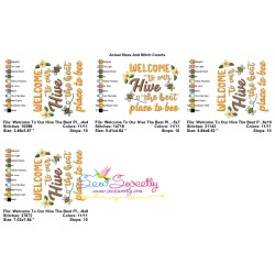 Welcome To Our Hive The Best Place To Bee Embroidery Design Pattern-2