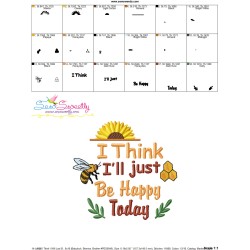 I Think I Will Just Be Happy Today Embroidery Design Pattern-3