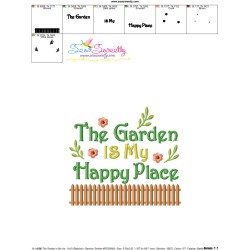 The Garden Is My Happy Place Embroidery Design Pattern-3