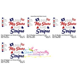 Oh My Stars and Stripes Patriotic Embroidery Design Pattern-2