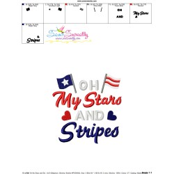 Oh My Stars and Stripes Patriotic Embroidery Design Pattern-3