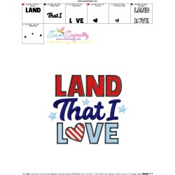 Land That I Love Patriotic Embroidery Design Pattern-3