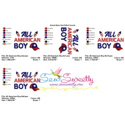 All American Boy Patriotic Embroidery Design Pattern-2