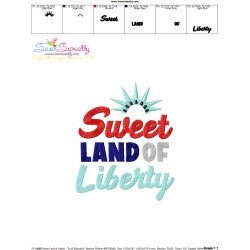 Sweet Land of Liberty Patriotic Embroidery Design Pattern-3