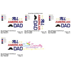 All American Dad Patriotic Embroidery Design Pattern-2