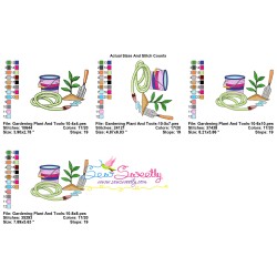 Gardening Plant And Tools-10 Embroidery Design Pattern-2
