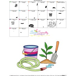 Gardening Plant And Tools-10 Embroidery Design Pattern-3