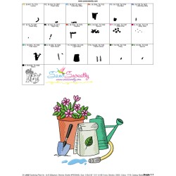 Gardening Plant And Tools-9 Embroidery Design Pattern-3