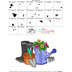 Gardening Plant And Tools-6 Embroidery Design Pattern-3