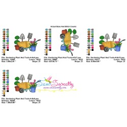 Gardening Plant And Tools-4 Embroidery Design Pattern-2