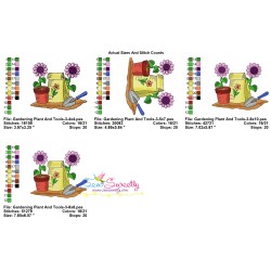 Gardening Plant And Tools-3 Embroidery Design Pattern-2