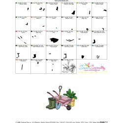 Gardening Plant And Tools-5 Embroidery Design Pattern-3