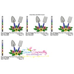 Gardening Plant And Tools-1 Embroidery Design Pattern-2